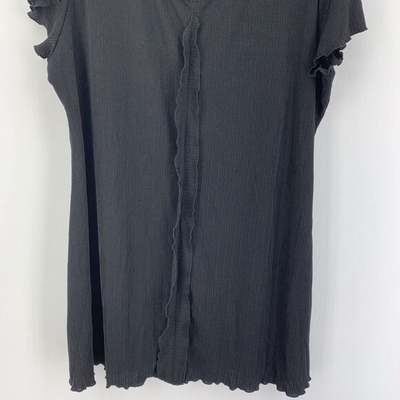 Vtg‎ Travel Elegance Womens 2X Tunic Top Crinkle Slinky Ruffle Stretch Vacation - Picture 2 of 7